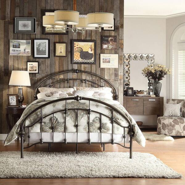 HomeSullivan Miranda Bronzed Black Full Bed Frame