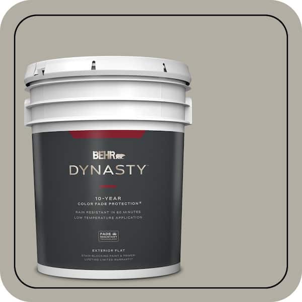 BEHR DYNASTY 5 gal. #790D-4 Granite Boulder Flat Exterior Stain-Blocking Paint & Primer