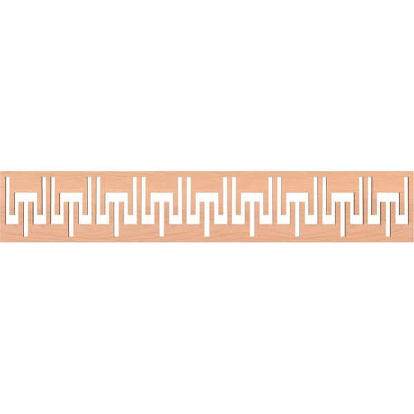 Ekena Millwork Victory Fretwork 0.25 in. D x 46.625 in. W x 8 in. L Alder Wood Panel Moulding