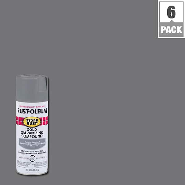 16 oz. Flat Gray Cold Galvanizing Compound Spray (6-Pack)