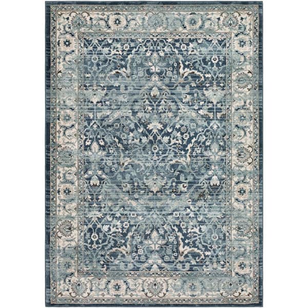 Livabliss Cairo Navy 7 ft. 10 in. x 9 ft. 10 in. Oriental Area Rug