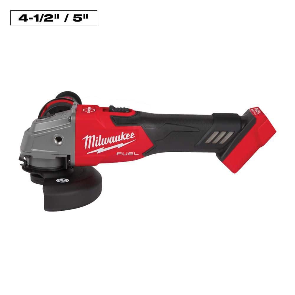 Milwaukee M18 FUEL 18V Lithium-Ion Brushless Cordless 4-1/2 in./5 in. Grinder with Slide Switch (Tool-Only) 2881-20 - The Home Depot