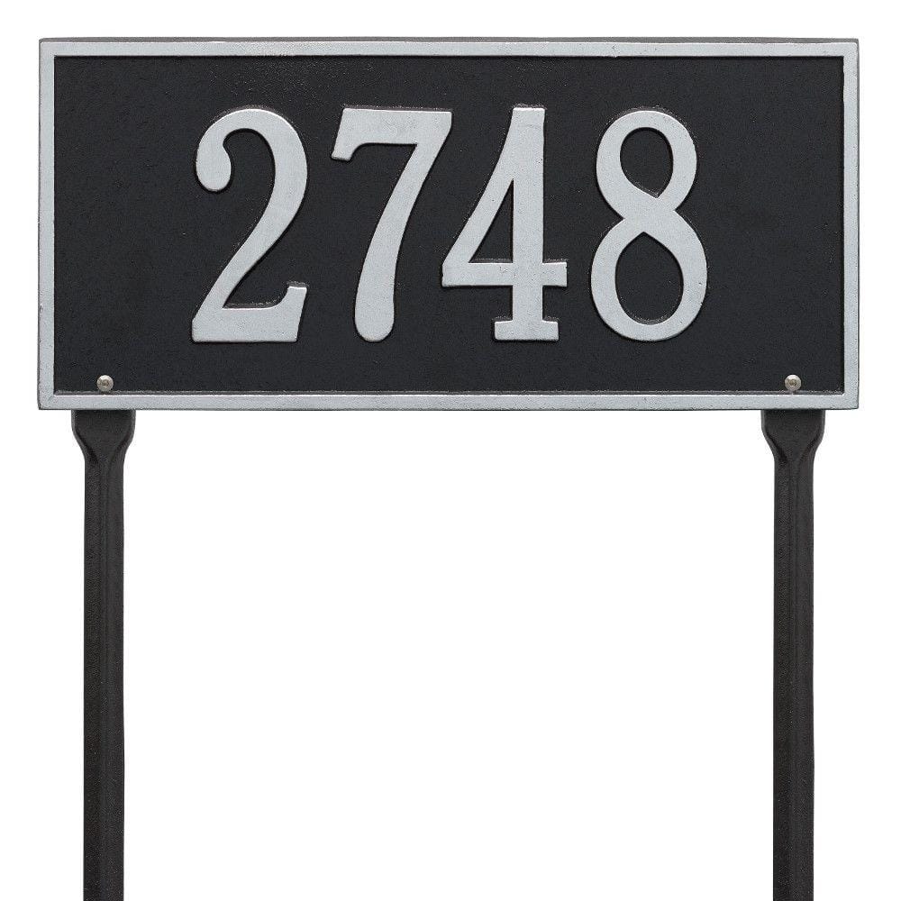 Hartford Rectangular Black/Silver Standard Lawn 1-Line Address Plaque price history on PriceWatchPro