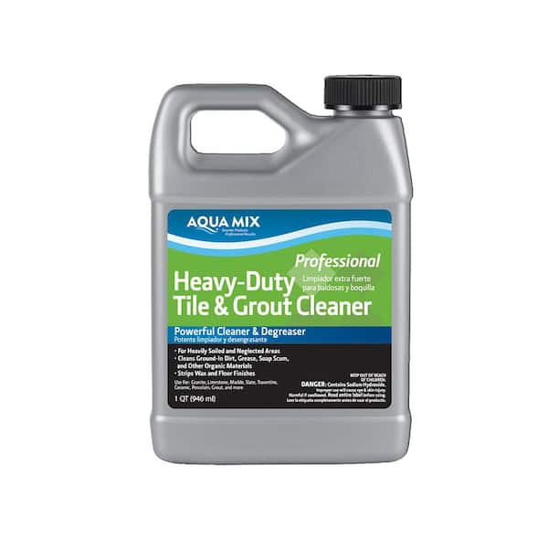 Custom Building Products Aqua Mix 1 Qt. Heavy-Duty Tile and Grout Cleaner  010382-4 - The Home Depot