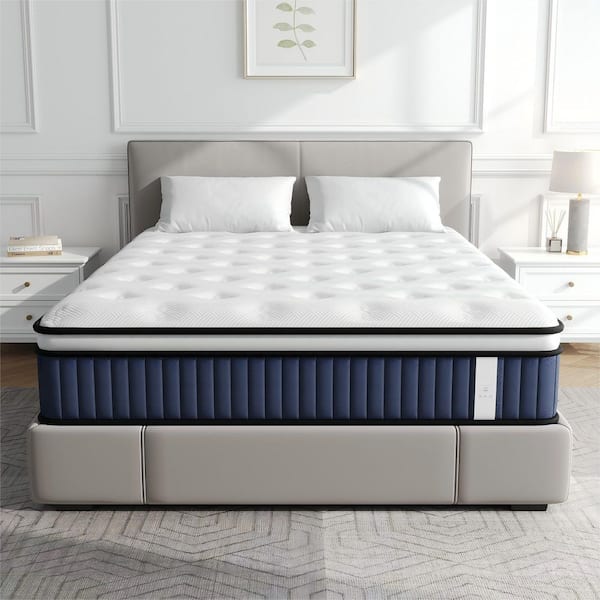 Full Medium Hybrid 12 in. Cooling Mattress in a Box with Zoned Support and Edge Stability