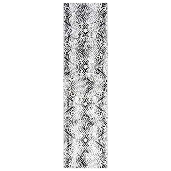 Tribal Pattern Cream 2 ft. 3 in. x 8 ft. Runner Rug