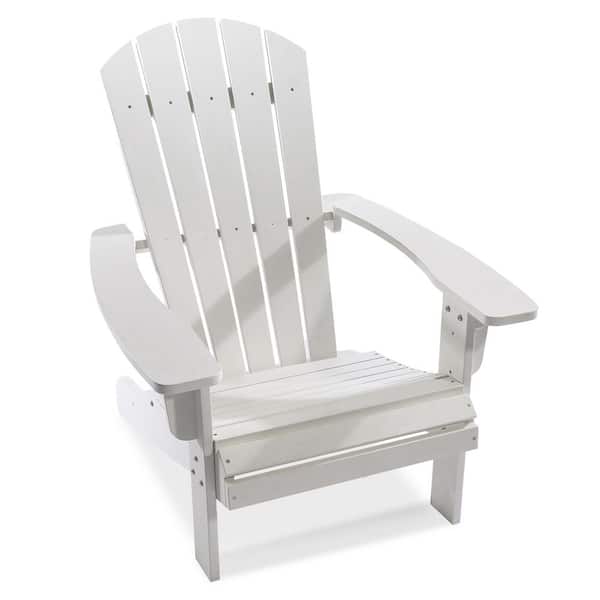 LZRS Oversized Patio Teak Adirondack Chair Outdoor Chairs (1-Pack)