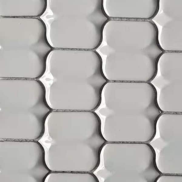 Abolos Monet 26-Pack Carrara White/Glossy 12-in x 12-in Glossy Porcelain Marble Look Wall Tile