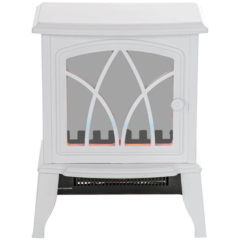 14.25 in. x 18 in. Freestanding Electric Fireplace Heater Heater with Reali