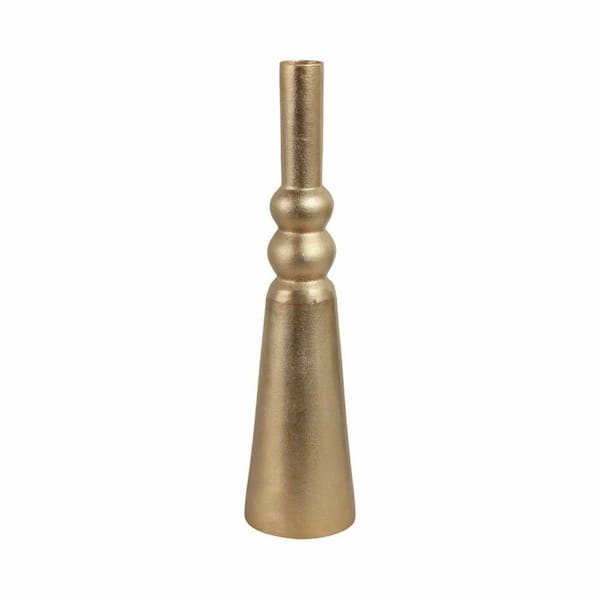 Sagebrook Home 22 in. Gold Metal Cylinder Decorative Vase