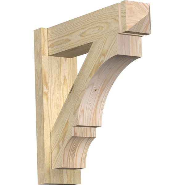 Ekena Millwork 6 in. x 22 in. x 22 in. Douglas Fir Balboa Arts and Crafts Rough Sawn Outlooker