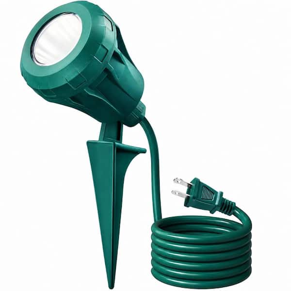 800-Lumen Outdoor Landscape Spotlight with 4 Color Lenses IP65 Waterproof ETL Listed 5ft Cord Holiday Yard Decor