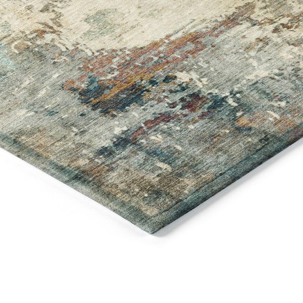 Chantille Machine Washable Indoor/Outdoor Abstract ACN2022 Ivory 1 ft. 8 in. x 2 ft. 6 in. Accent Rug