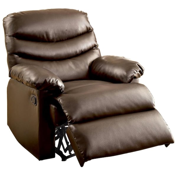 Furniture of America Pleasant Valley Dark Brown Bonded Leather Recliner