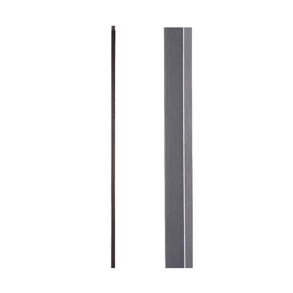 HOUSE OF FORGINGS Ash Grey 34.2.1-T Plain Square Bar 3/4 inch Hollow Iron Baluster for Staircase Remodel