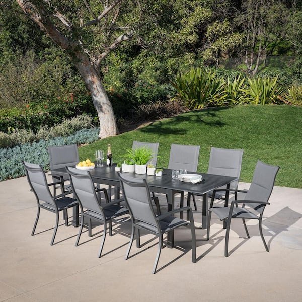 Cambridge Turner 9-piece Aluminum Outdoor Dining Set With 8-padded 