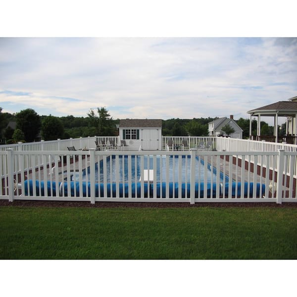 Weatherables 48 in. H x 124 ft. L Captiva White Vinyl Complete Vinyl Pool Fence Project Pack