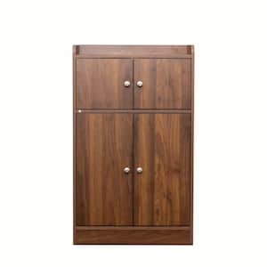 23.62 in. W x 10.63 in. D x 39.37 in.H Walnut Brown Linen Cabinet Kitchen Storage Cabinet with Door, Cupboard ,Sideboard