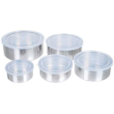 7.25 in. Stainless Steel Bowl Set (5-Pack)