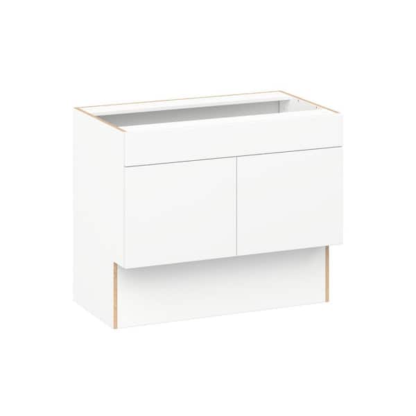 Timberline 36 in. W x 21 in. D x 30 in. H Assembled Slab Accessible ADA Bath Sink Base Kitchen Cabinet in Bright White