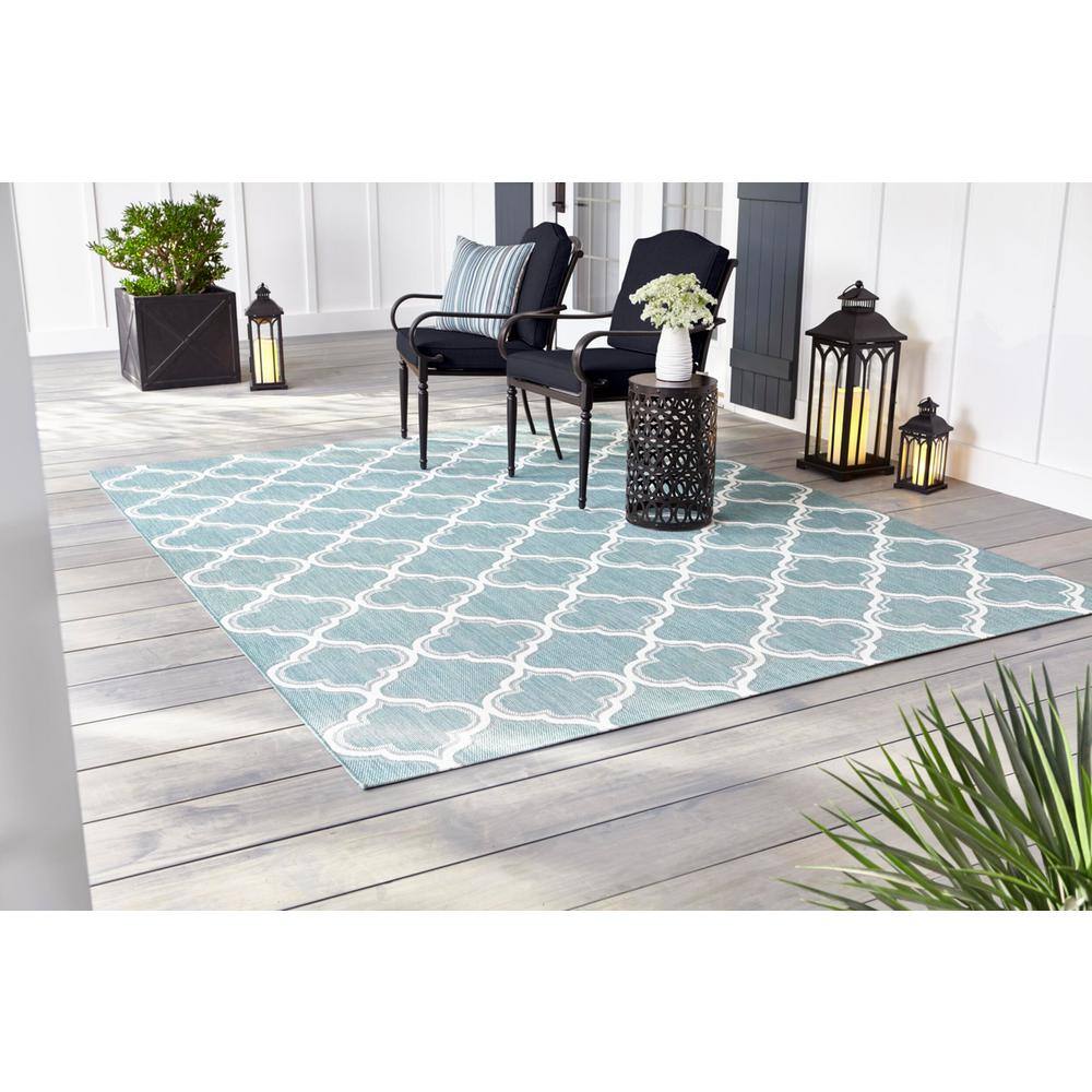 Hampton Bay Laurel Oaks Black Steel Outdoor Patio Stationary Dining