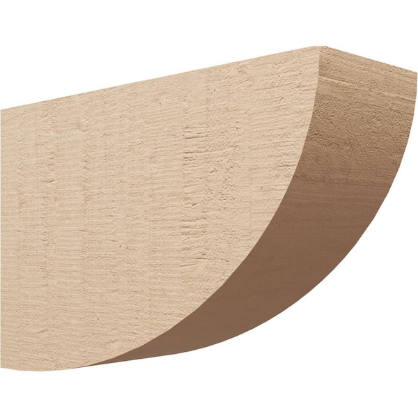 Ekena Millwork Classic Series 3 8 in. x 24 in. x 16 in. Durham Rough Cedar Woodgrain Timberthane Polyurethane Corbel in Primed Tan