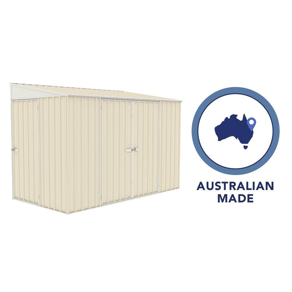 Durango 10' x 5' Cream Metal Lean-To Storage Shed