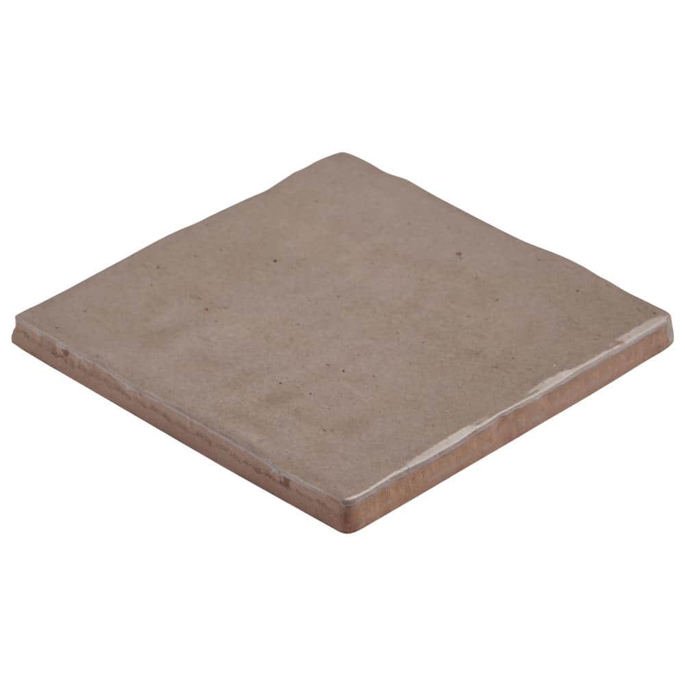 Kingston 4" x 4" Brown Glazed Ceramic Wall Tile