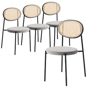 Euston Grey Velvet Dining Chair Set of 4