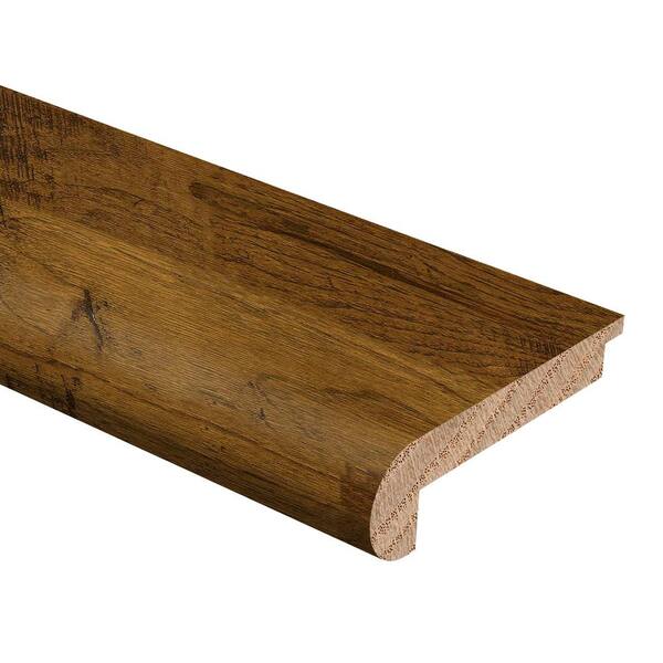 Zamma Hickory Brushed Candlelight 3/8 in. Thick x 2-3/4 in. Wide x 94 in. Length Hardwood Stair Nose Molding Flush