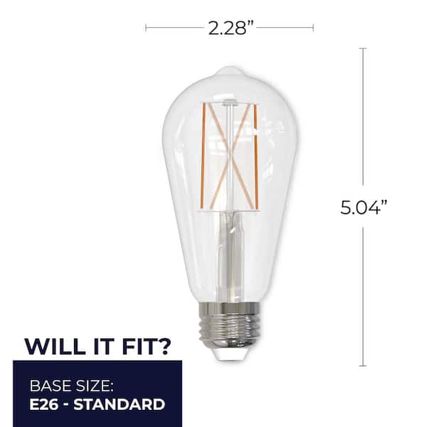 GE 8.5W 2pk LED T10 Daylight Clear Medium Decorative Light Bulbs