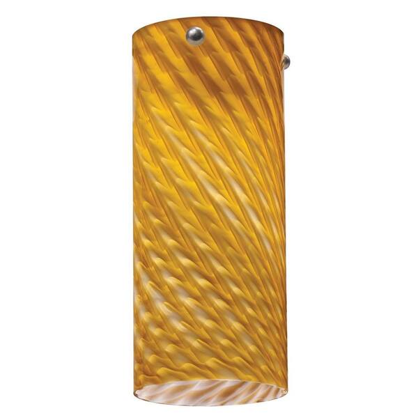 Lithonia Lighting 1-Light Amber Twist LED Tall Cylinder Mini Pendant