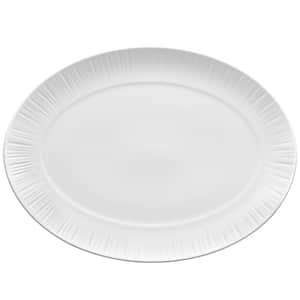 Conifere 14.5 in. x 10.75 in. (White) Porcelain Oval Platter