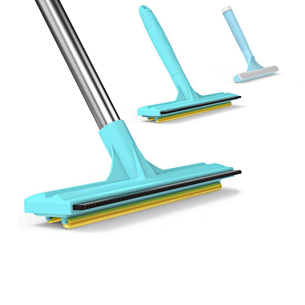 Dual Blade Pet Hair Removal Carpet Rake Kit, Adjustable Long Handle, Brush, Rubber Broom for Rugs, Upholstery price history on PriceWatchPro