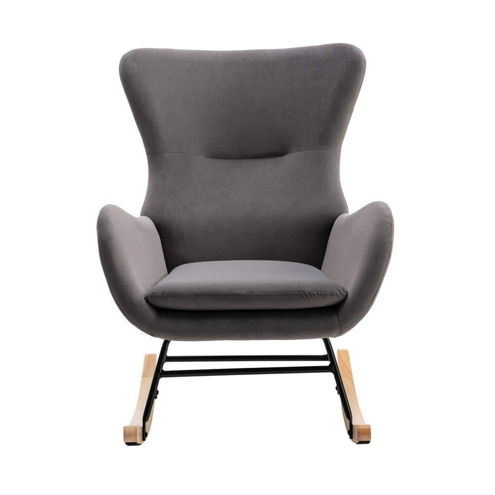 Modern glam velvet online rocking chair