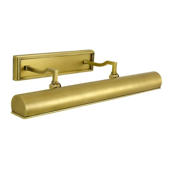 24 in. 4-Light Brass Dimmable LED Picture Light with Bulbs, Adjustable Up and Down, for Display, Wall, Artwork, Gallery