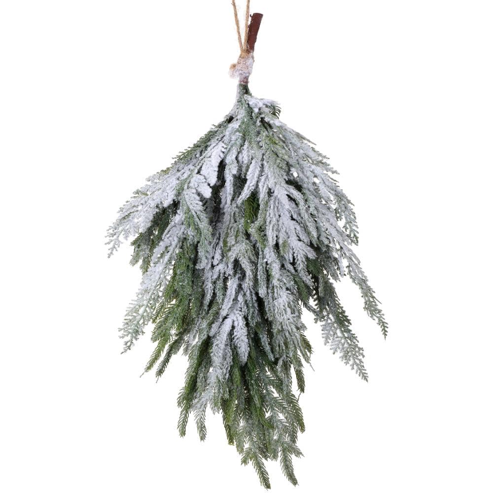 "24"" Real Touch Norfolk Pine Teadrop With Snow" price history on PriceWatchPro