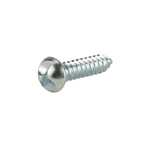 #12 x 1 in. One-Way Round Head Zinc Plated Sheet Metal Screw (2-Pack)