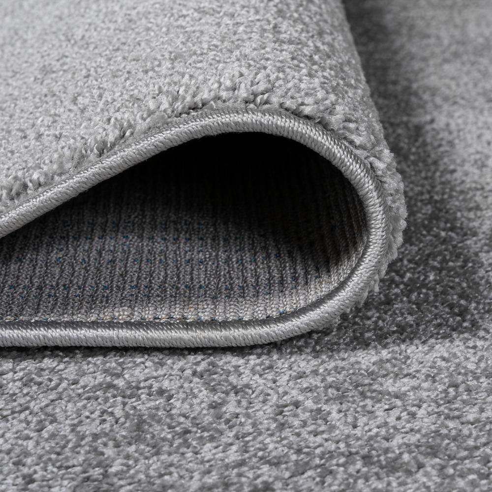 Modern Easy-Care 9'x12' Reversible Gray Synthetic Area Rug