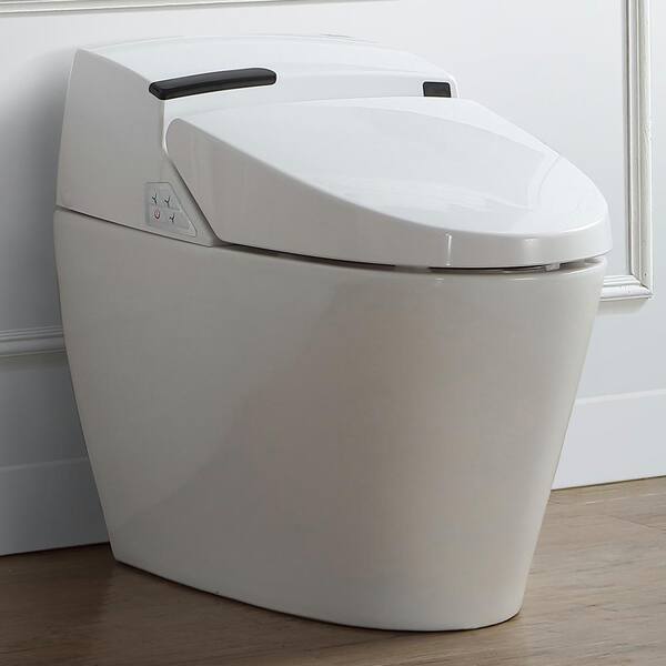 OVE Decors Smart 1-Piece 1.6 GPF Single Flush Elongated Toilet and Bidet with Seat in White