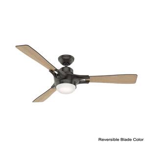 Signal - Wifi Enabled Apple HomeKit/Google Home/Alexa 54 in. Indoor Noble Bronze Ceiling Fan with Light Kit and Remote