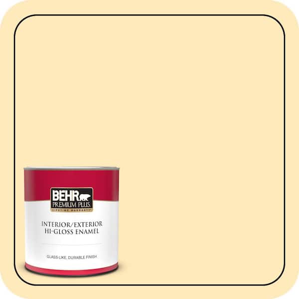 BEHR PREMIUM PLUS 1 qt. #P270-2 September Morning Hi-Gloss Enamel Interior/Exterior Paint & Primer