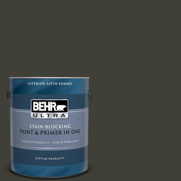 BEHR ULTRA 1 gal. #UL200-1 Broadway Satin Enamel Interior Paint and Primer in One