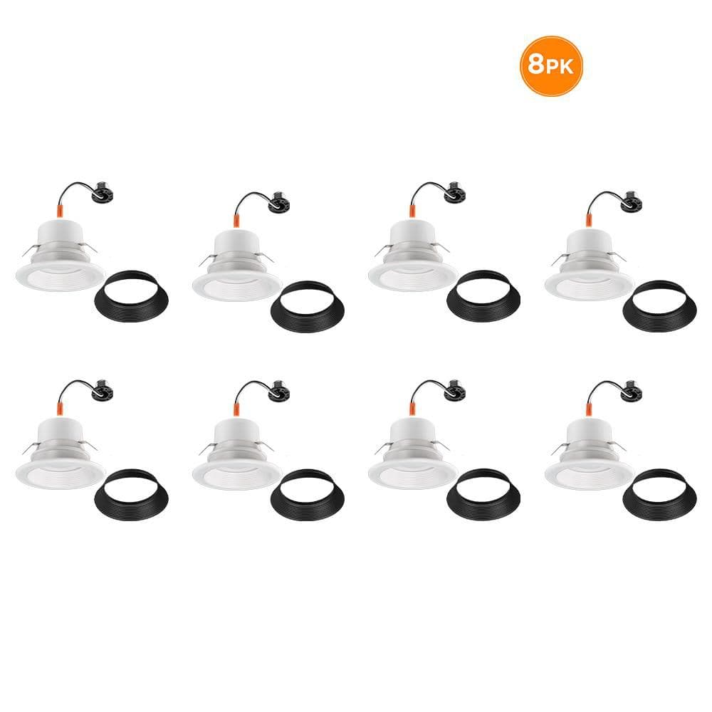 4 in. 30 Lighting Options Integrated LED Recessed Light Trim Adjustable CCT