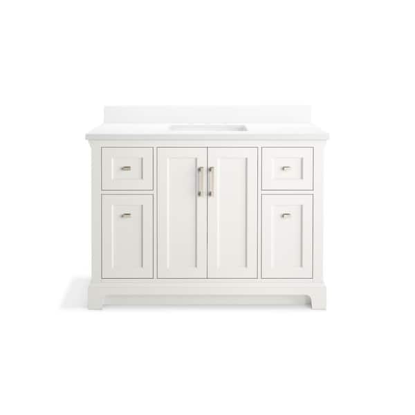 KOHLER Charlemont 49.02in. Single Sink Freestanding White Bath Vanity with White Quartz Top Assembled