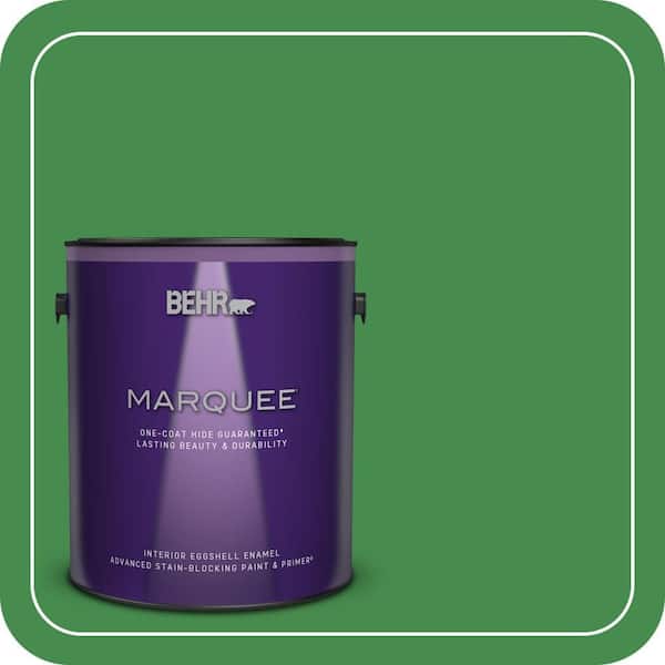 BEHR MARQUEE 1 gal. #MQ4-48 Planet Green One-Coat Hide Eggshell Enamel Interior Paint & Primer