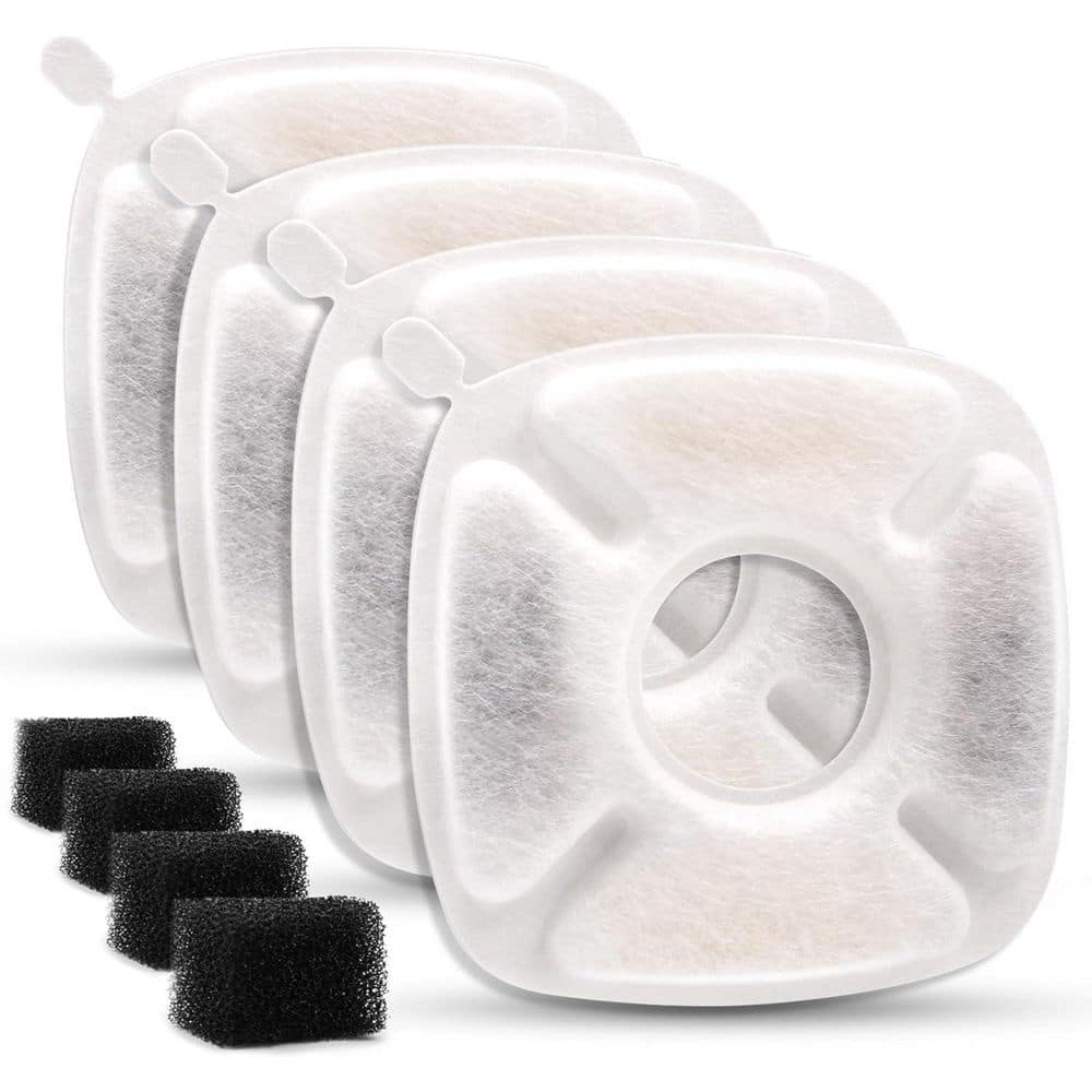 Pet Fountain Filters Replacement Compatible with Veken 95Oz/2. 8L Dog Cat Water Fountain 8-Pieces 4-Carbon 4-Sponge price history on PriceWatchPro