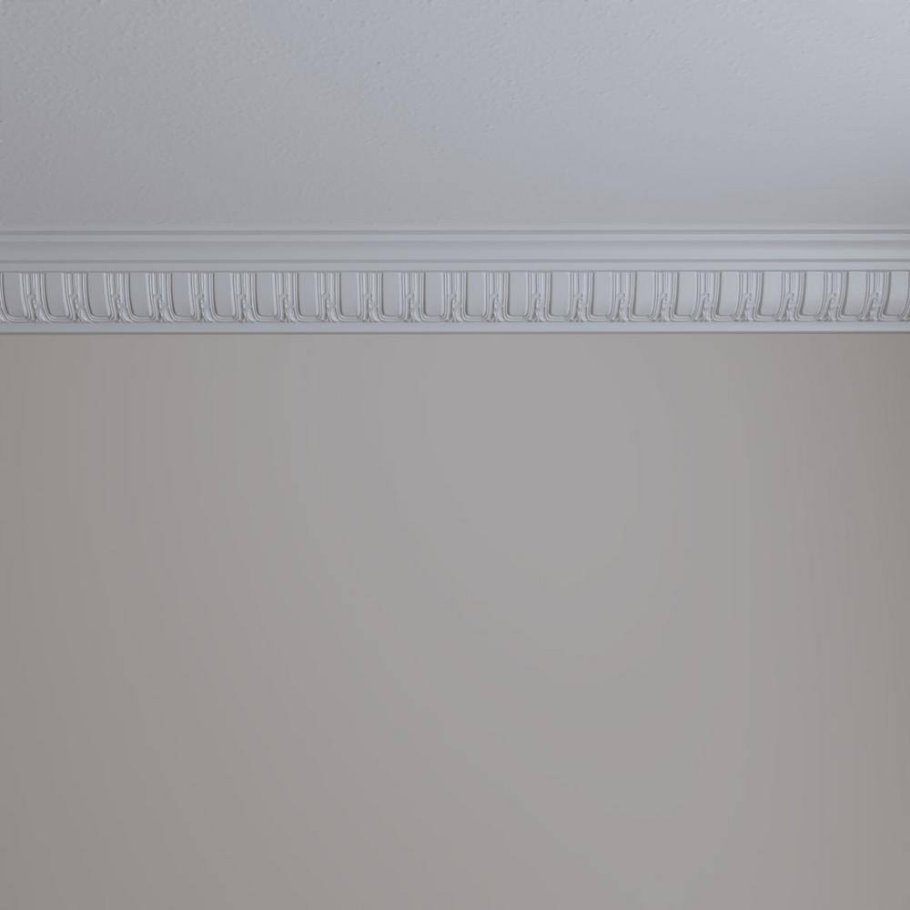 94.5" White Polyurethane Crown Moulding Trim