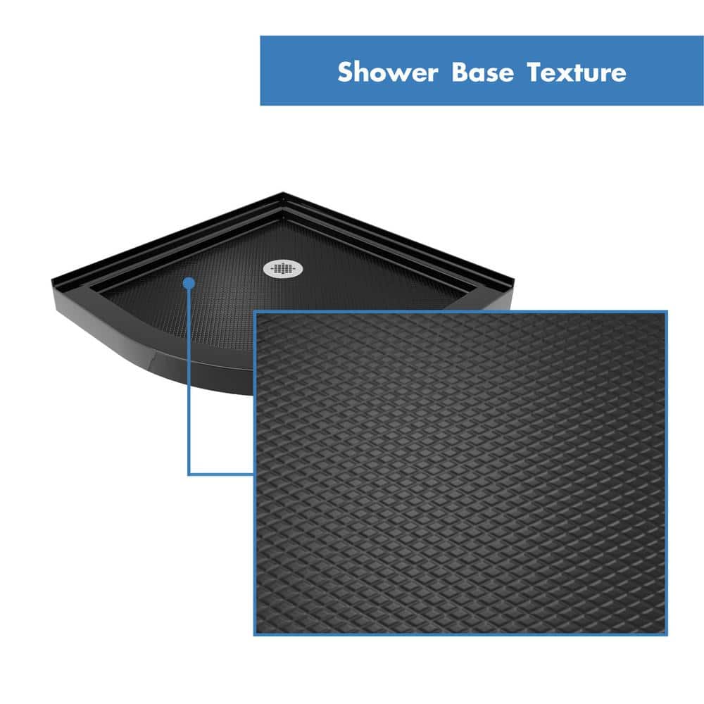 Prime 36" Clear Glass Round Sliding Shower Enclosure with Chrome Finish