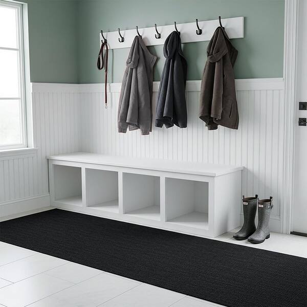 Custom Lengths, Heavy-Duty, Non-Slip, All-Weather,and Stain-Resistant Black Hobnails 2.6 ft. x 31 ft. Utility Runner